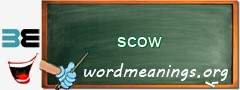 WordMeaning blackboard for scow